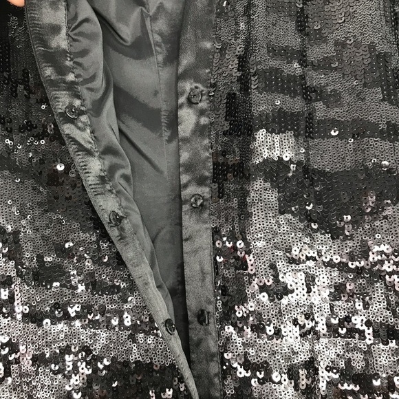 RACHEL ZOE Bailey Sequin Black Cardigan P/XS - Picture 5 of 9